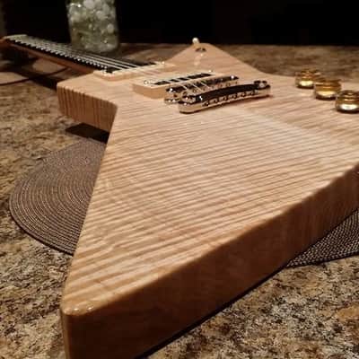 Dave Vogele Custom Guitars Hand Made Explorer 2014 Natural / Blonde image 5