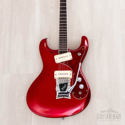 1990s Mosrite Super Custom ‘65 Ventures Model Candy Apple Red w/ Vibramute, Japan Kurokumo image 2