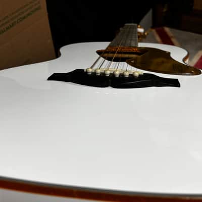 Gretsch G5021WPE Rancher Penguin Parlor Acoustic Electric Guitar Fishman White image 4