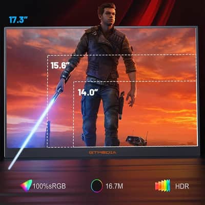 Portable Music Production Monitor 17.3” – 2.5K QHD Touchscreen Display for Producers, 165Hz HDR10, Dual Speakers, USB-C/Mini HDMI, Ideal for DAWs, Travel & Studio Recording image 6