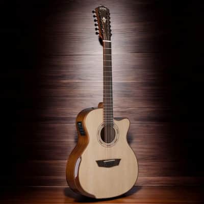 Washburn Comfort Series WCG15SCE12 Grand Auditorium Cutaway Acoustic-Electric  w/ Solid Sitka Spruce, B-Stock image 2
