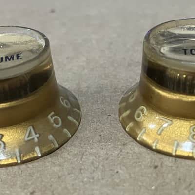 Gibson- Reflector knobs, Gold, 1960's, Pair image 2