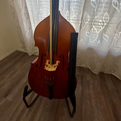Upright Bass 1/4 Franz Junger Geigenbauer Model700 (2009) with fiber bow(NEW) Model 700 1/4 2009 - Red Natural imagen 2