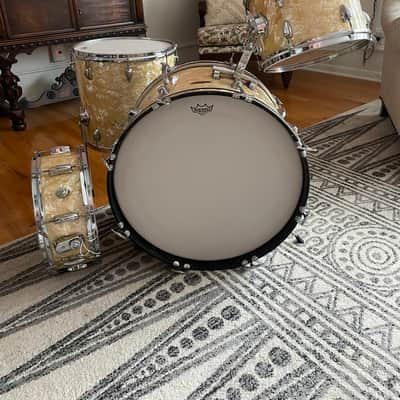 Stewart Drumset MIJ 1960s White Marine Pearl image 5