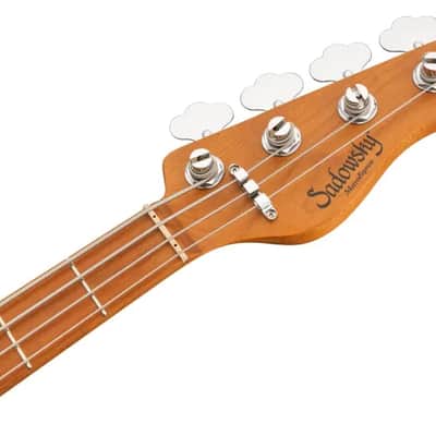 Sadowsky MetroExpress 21-Fret Hybrid P/J Bass, Roasted Maple Fingerboard, 4-String - Solid Sage Green Metallic High Polish image 6