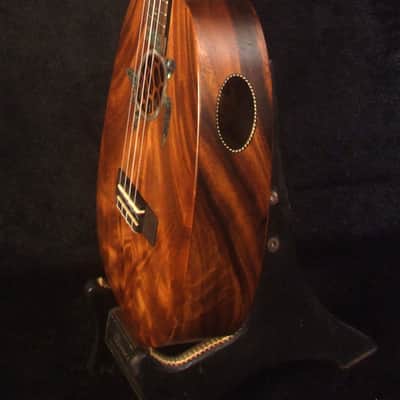 Handmade Left-handed Tenor Ukulele, Solid Acacia Pineapple, Turtle Soundhole Abalone inlay, Soft-bag, Bruce Wei UW17-2116 image 9
