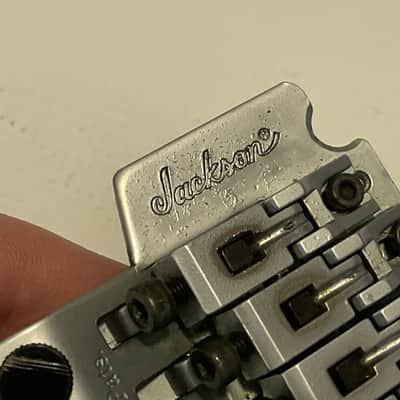 1990's Jackson Dinky Guitars JT-580LP Takeuchi Brushed Chrome Licensed Floyd Rose Tremolo Guitar Bridge Set image 18