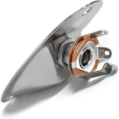 Guitar Input Jack Socket Plate Output Loaded Boat Style 1/4 Inch with Screws for Fender Stratocaster Strat St Mono Electric Guitar for Electric Guitar Replacement Parts（Chrome） image 3