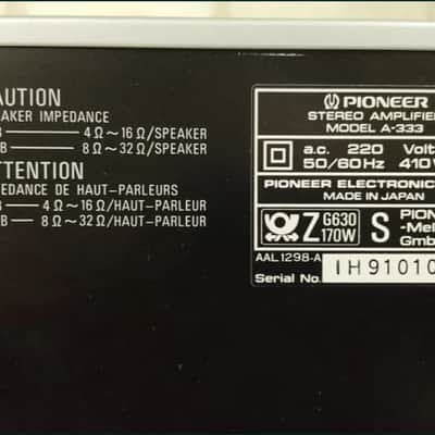 PIONEER A-333 ✅Warranty Rare Vintage Stereo Amplifier Retro Japan 1988s image 14