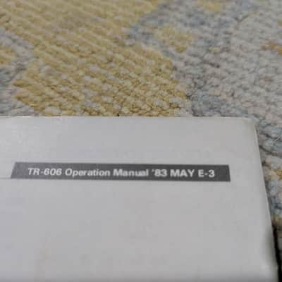 Vintage Roland TR-606 Drumatix operation manual image 2