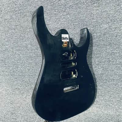 Black Guitar Body with 6 Screw Tremolo Route image 3