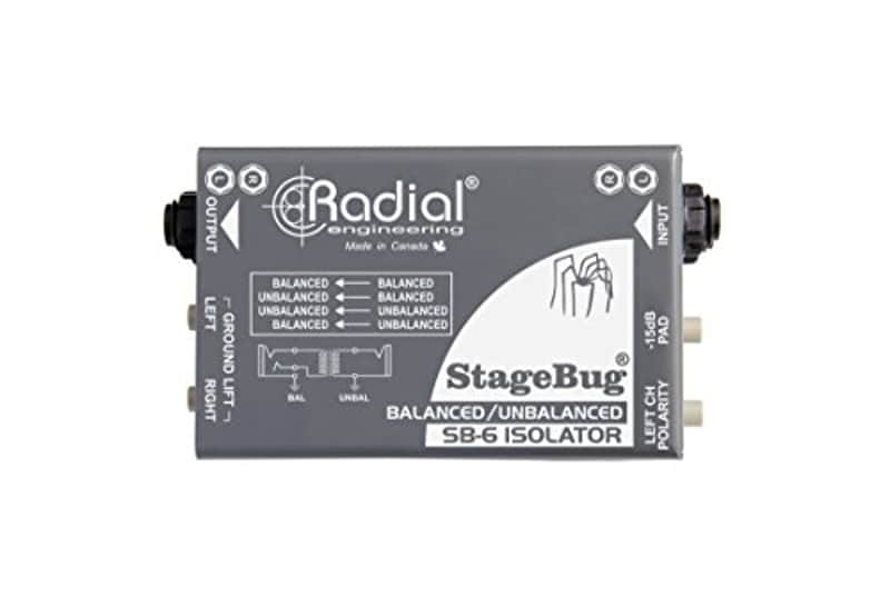 Radial Engineering StageBug SB-6 Two Channel Passive Stereo Audio Isolator DI image 1
