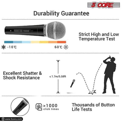 5Core XLR Microphone Dynamic Mic Karaoke Singing Studio Microfono Handheld Mics-ND 58 2PCS image 21