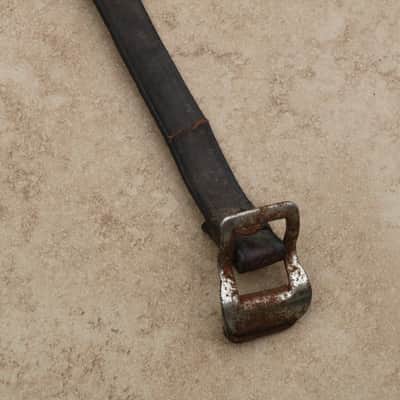 Ancient Leather Guitar Strap Circa 1950's or older image 9