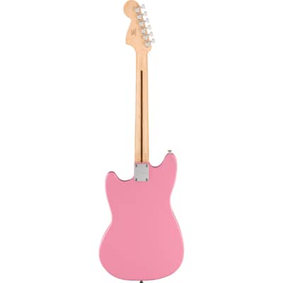 Squier 037-3702-555 Sonic Mustang, HH, Maple FB, WPG, Flash Pink image 2