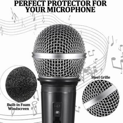 Microphone Head Replace Microphone Cover Microphone Windscreen Microphone Pop Filter Microphone Ball Head Mesh with Inner Foam Microphone image 3