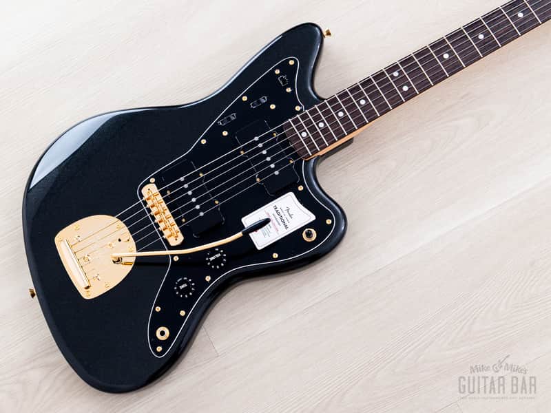 2026 Fender Limted Edition Traditional II 60s Jazzmaster Black Pearl + Headstock w/ Gold Hardware, Japan MIJ image 1