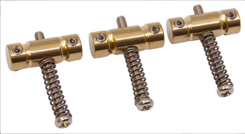 Gotoh In-Tune BS Compensated Saddles For Tele Brass Set of 3 image 1