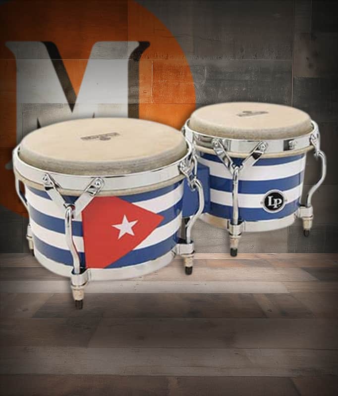 Latin Percussion LP Matador Traditional 7-1/4"-8-5/8" Bongos - Oak Cuba Finish with Chrome Hardware (M201-QBA) image 1