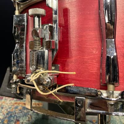 Modern Drum Shop NYC - 6x14" Wood 10-Lug Snare Drum - Red Stain Finish image 10