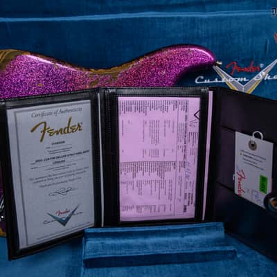 Fender Custom Shop SR25 Custom Deluxe Stratocaster Heavy Relic Magenta Sparkle 2026 w/OHSC image 13