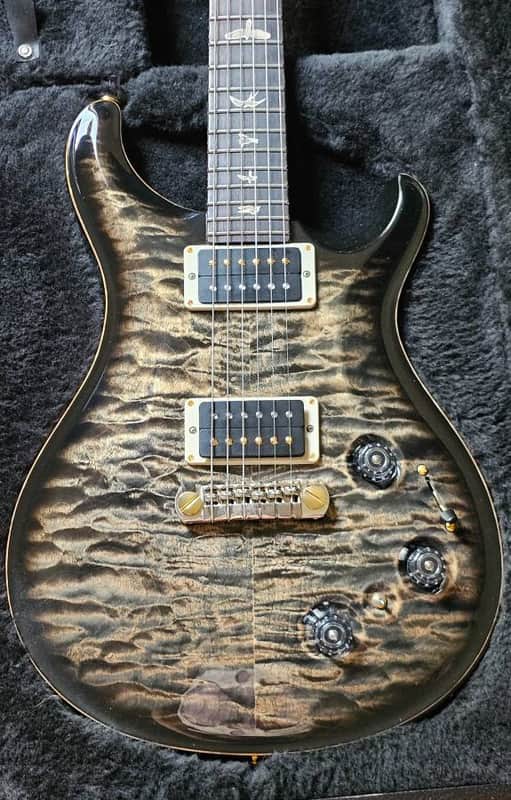 PRS P22/Custom 22 Piezo Stoptail 10-Top 2012 Charcoal Tri-Color Burst