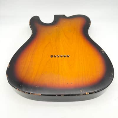 MJT Telecaster Body Relic Alder 2-Piece Nitro 3-Tone Burst mjt6660 image 8