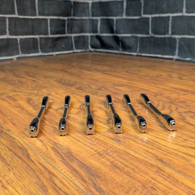 Pearl 10" Tom Long Lugs (Set of 6) – Chrome – 1 1/2" Hole Spacing – OEM Pearl Replacement Hardware image 2