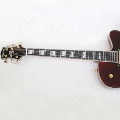 Wine Red Hollow Body Jazz Electric Guitar, Dual Humbuckers, Gold Hardware image 4