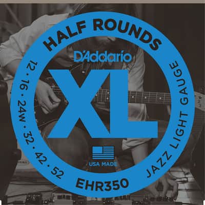EHR350 Half Rounds Jazz Light 12-52 D'Addario image 1