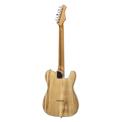 Stagg SET-STD NAT LH T Series Solid Paulownia Body Maple Neck 6-String Electric Guitar for Left Handed Players image 2