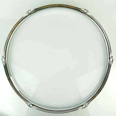Ludwig 14"6-Lug 1.6mm Snare Drum Resonant Rim/Hoop Pioneer Vintage60-70s Chrome image 6