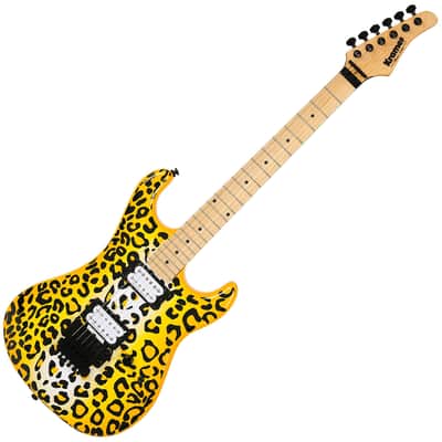 Kramer Pacer Vintage Steel Panther Satchel Signature Guitar Yellow Leopard image 1