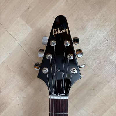 Gibson - 80s RI Flying V - Ebony w/ Brown Deluxe Gibson HD Case & Case Candy (2023-Demo) image 11