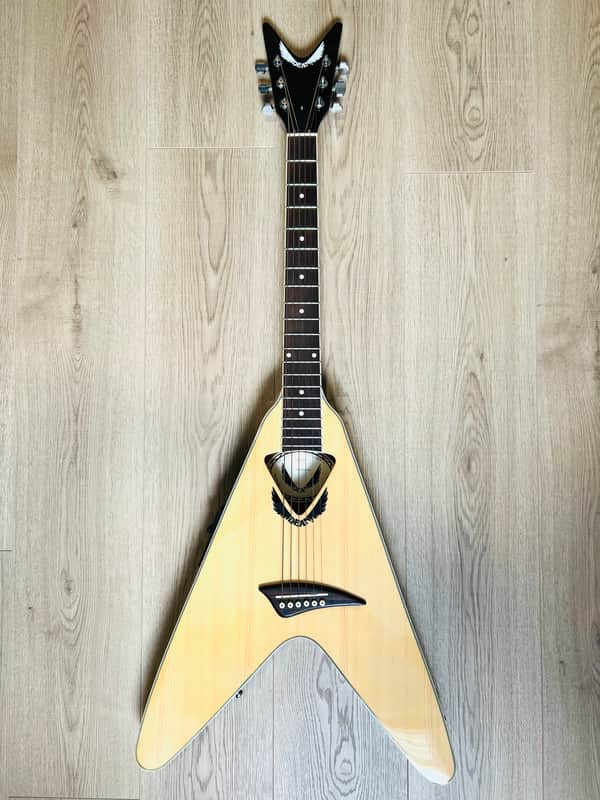 Dean V-Acoustic Flying V Acoustic Guitar Natural image 1