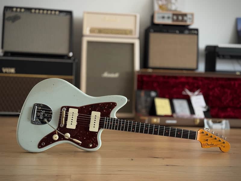 Fender Custom Shop 1962 Jazzmaster JRN Relic  1.Hand, NP: 5.499,-€, Super Faded Aged Sonic Blue  2023 - Super Faded Aged Sonic Blue Journeyman Relic