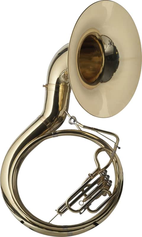 Stagg 3 Piston Bb Sousaphone w/ ABS Case on Wheels image 1