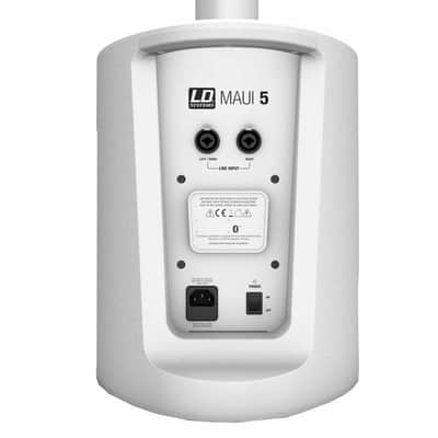 LD Systems MAUI 5 White Portable Column PA Systems w Bluetooth & Cases image 5