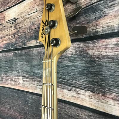 Used Fender Left Handed 1975 Jazz Bass with Case image 8