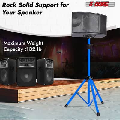 5 Core Speaker Stand Height Adjustable 72" Heavy Duty PA DJ Tripod Studio Monitor Stands image 4