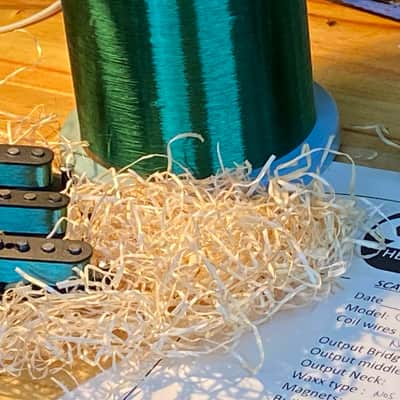 General Vintage Tone  1963-65 Stratocaster Pickup set New Old stock Green 42awg coil wire Corona , N image 2