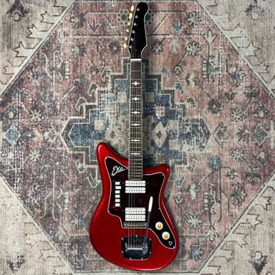 1960s EKO 500/V4 Sparkly Red / White Pearl Vintage Made In Italy Electric Guitar W/ Original Hardshell Case! image 4
