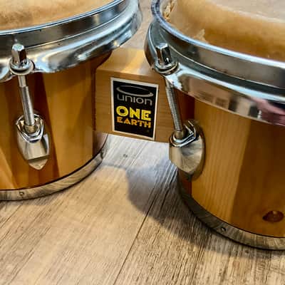 Union UB-1 One Earth 2-Tone Wood Bongos 6" & 7" image 6