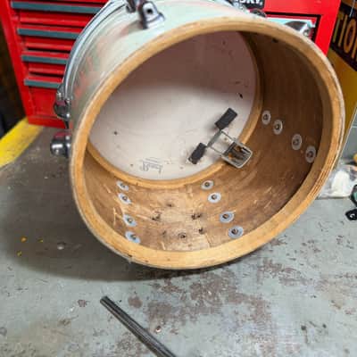 1950s Slingerland 8x12 Tom Tom Project in White Marine Pearl image 7