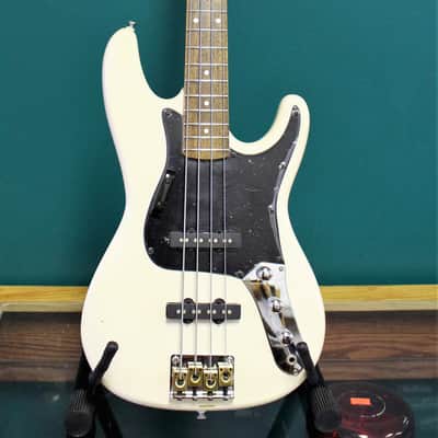 1989 Epiphone by Gibson Rock Bass CH/WH White image 1
