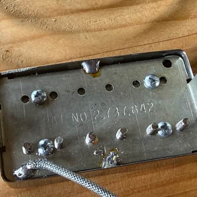 Vintage 1970's or 1980's Gibson Pat. No. 2,737,842 Humbucker Pickup - Chrome image 4
