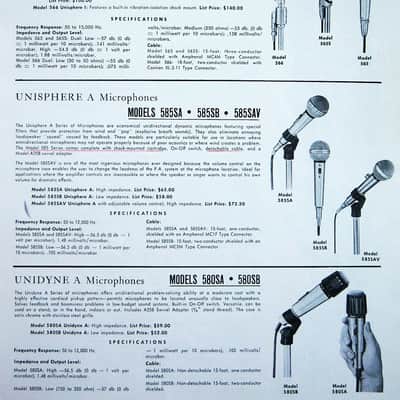 Vintage 1960's Shure 580SB dynamic cardioid microphone Low Z w accessories 545 545S SM57 image 2