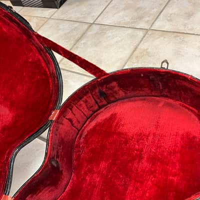 Vintage Gretsch Jumbo Acoustic Case Red Lining Black image 4