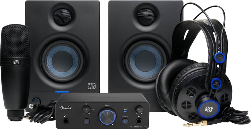 Fender Quantum Complete Interface+Monitors+Mic+Headphones+Cable+Stand+Software image 1