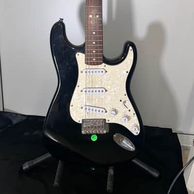 Fender Starcaster Stratocaster - Black and White Pearlescent image 1